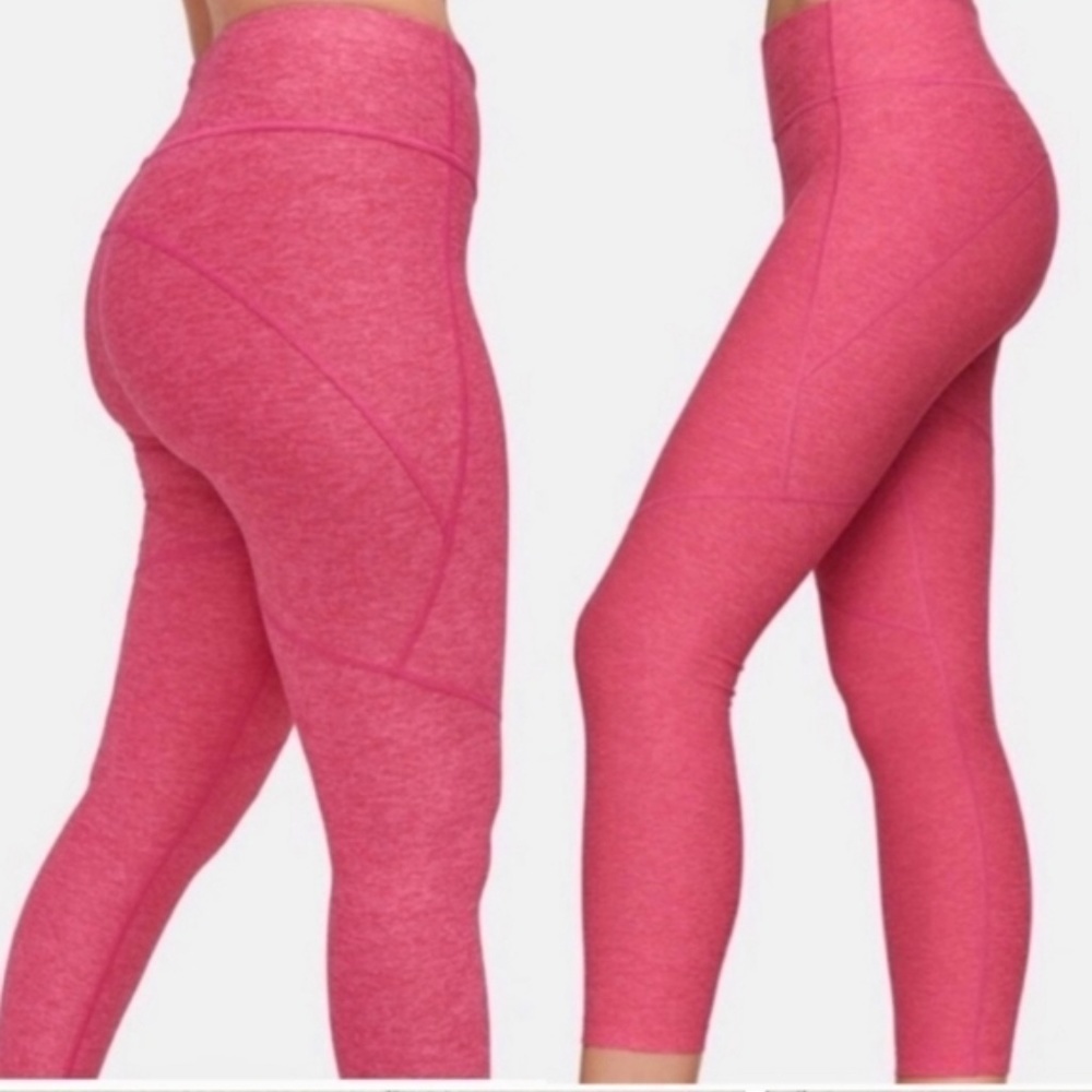 Outdoor Voices Warm Up Crop Leggings Flamingo SZ M